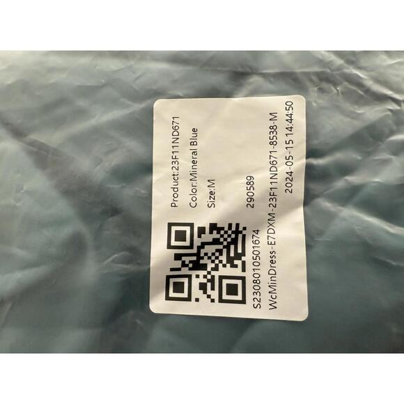 NWT Halara Breezeful Cut Out Pocket Pleated Mini Casual Dress Mineral Blue M - Picture 12 of 12